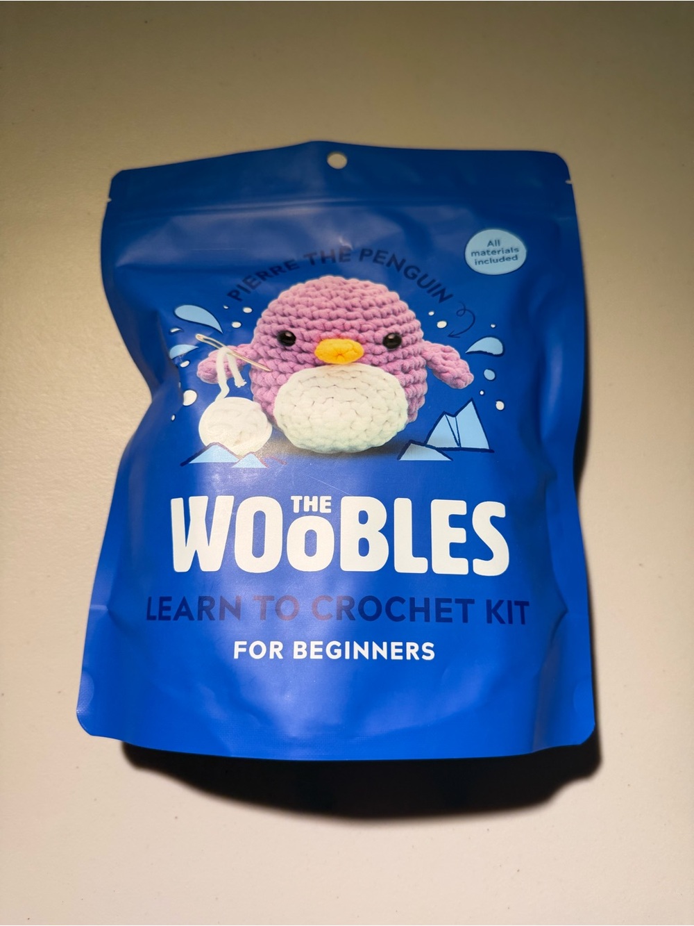 Woobles Purple Pierre the Penguin crochet kit